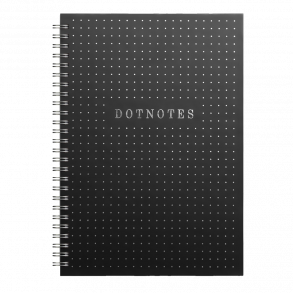 Dotnotes Spiralindbundet Notesbog - Sort