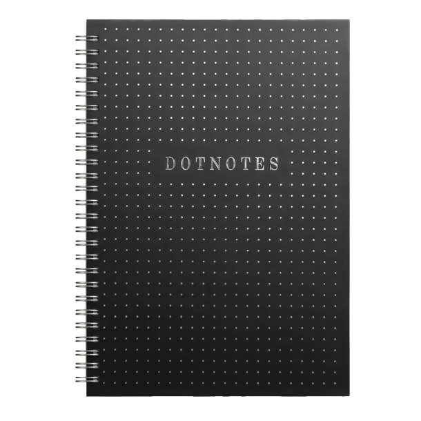 Dotnotes Spiralindbundet Notesbog - Sort