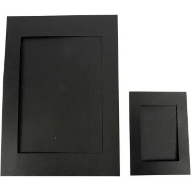 Passepartoutrammer A4 + A6 Sort
