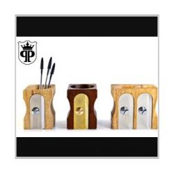 Tr penneholder dobbelt lys SHARPENER