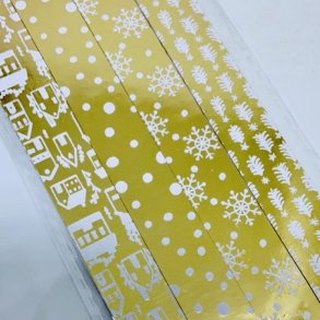 Stjernestrimler Foil Guld 15mm.