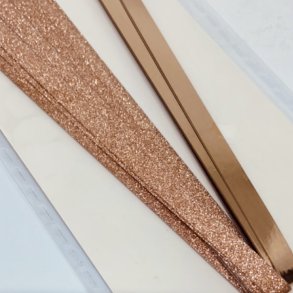 Stjernestrimler Glitter Rose Gold 5mm.