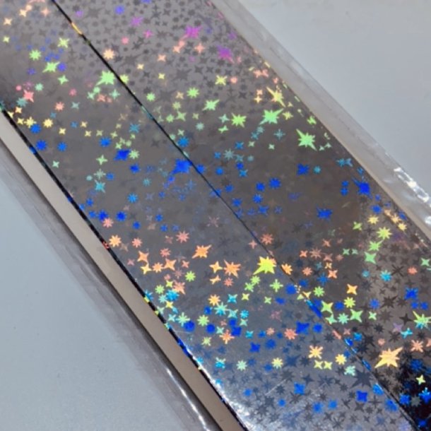 Stjernestrimler Holografisk Slv 25mm.