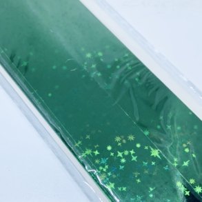 Stjernestrimler Holografisk Grn 25mm.