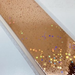 Stjernestrimler Holografisk Rose Gold 50mm.