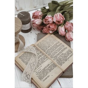 Skna Ting Dobbeltkort - Romantic Life - Flowers & Book