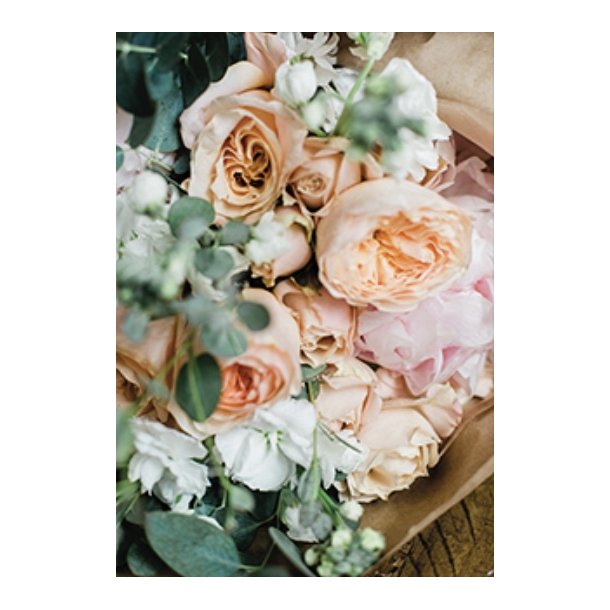 Skna Ting Dobbeltkort - Happily Ever After - Bouqet Closeup