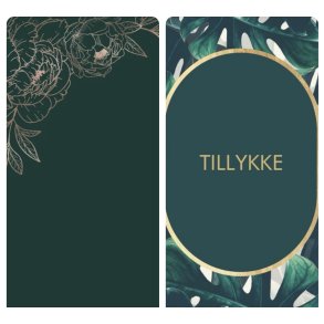 4 Enkelkort m. kuverter NO6