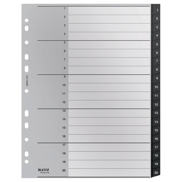 Leitz Register Sort PP 1-20