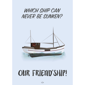 Citatplakat A5 Kort - Friend'ship