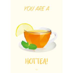Citatplakat A5 Kort - Hot'tea