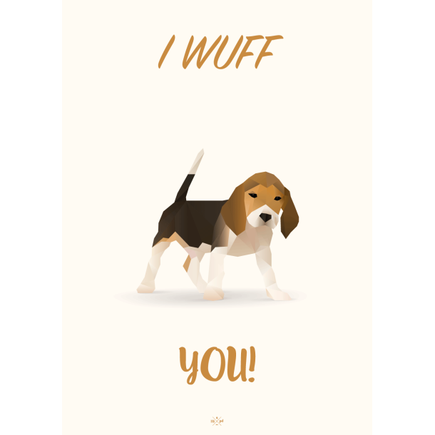 Citatplakat A5 - I wuff you!