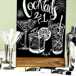 Uni Chalk Marker PWE-5M 1.8-2.5mm. - Hvid