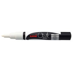 Uni Chalk Marker PWE-3MS 0.9-1.3mm. - Hvid