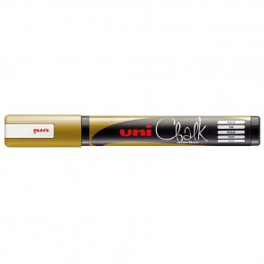 Uni Chalk Marker PWE-5M 1.8-2.5mm. - Guld