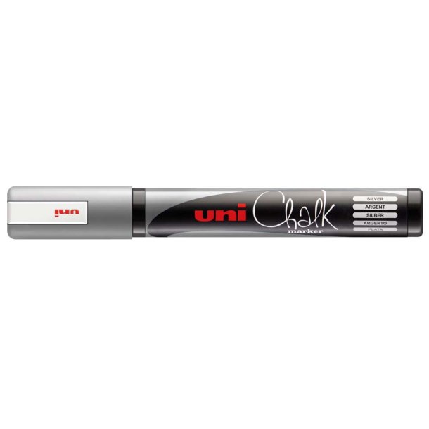 Uni Chalk Marker PWE-5M 1.8-2.5mm. - Sølv