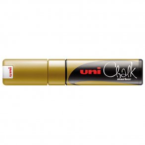Uni Chalk Marker PWE-8K 8.0mm. - Guld