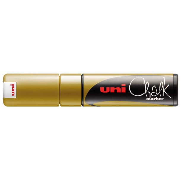 Uni Chalk Marker PWE-8K 8.0mm. - Guld