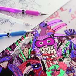 Uni Ball Signo Broad Metallic Red