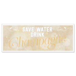 Artebene DIN Dobbeltkort - Save water drink champagne