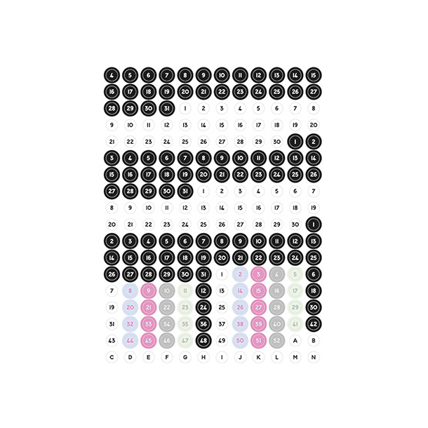 Kalender Stickers Art. nr. 94