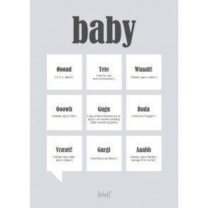 Dialgtplakat A5 Kort - Baby