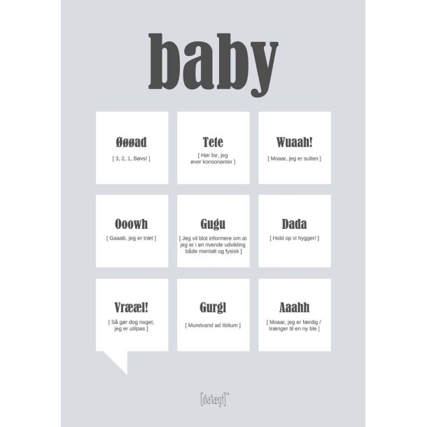 Dialgtplakat A5 Kort - Baby