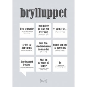 Dialgtplakat A5 Kort - Brylluppet