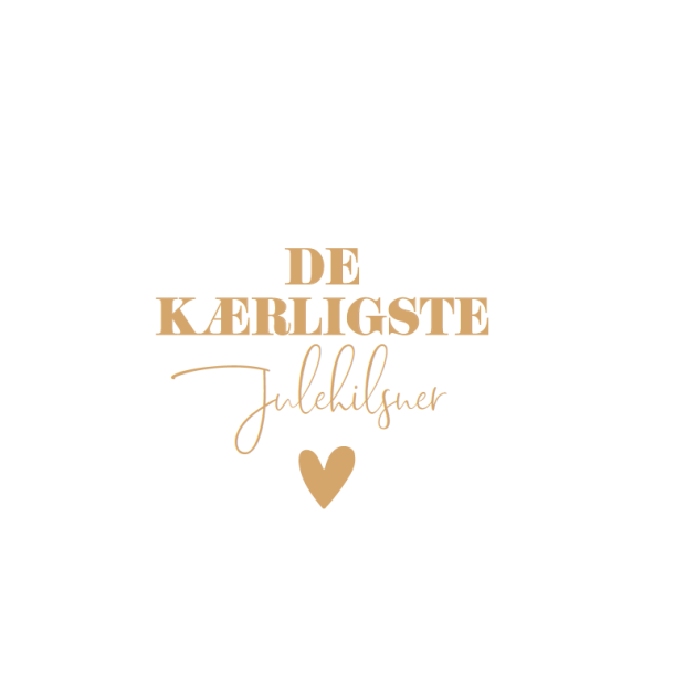 Guldplakat A5 Kort - De Krligste Julehilsner