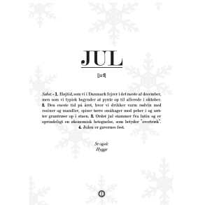 Definitionplakat A5 Kort - Jul