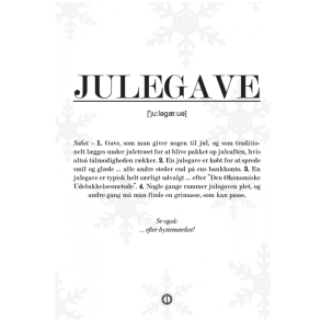 Definitionplakat A5 Kort - Julegave
