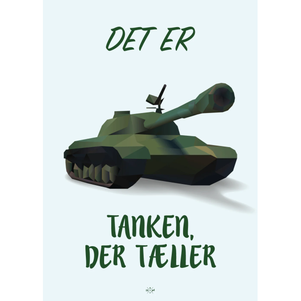 Citatplakat A5 Kort - Det er tanken, der t�ller