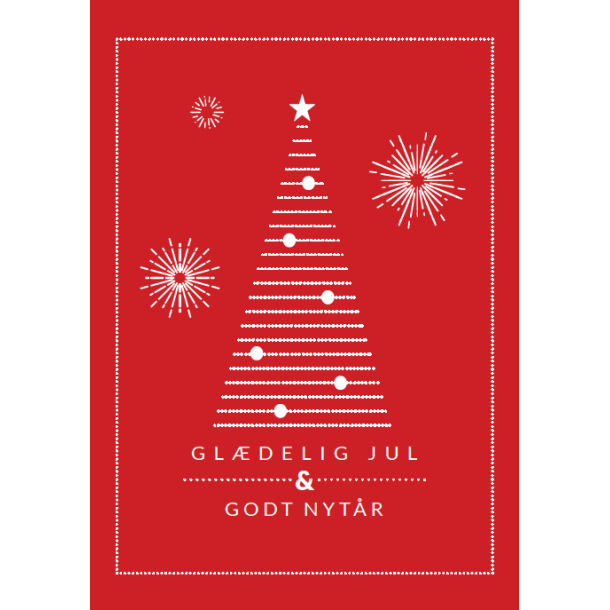Juleplakat A5 Kort - Gldelig jul &amp; godt nytr