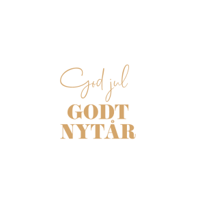 Guldplakat A5 Kort - God Jul Godt Nytr
