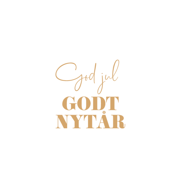 Guldplakat A5 Kort - God Jul Godt Nytr
