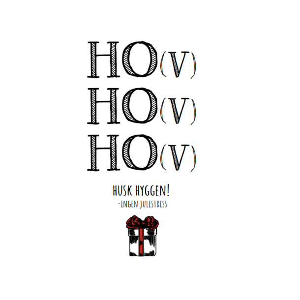 Juleplakat A5 Kort - Hov Hov Hov