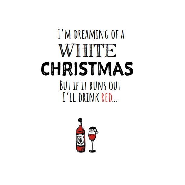 Juleplakat A5 Kort - I'm dreaming of a white christmas