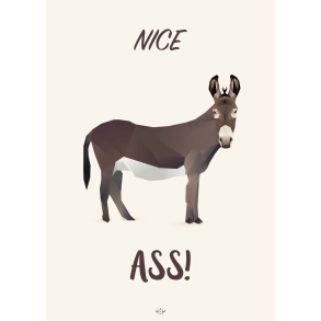 Citatplakat A5 Kort - Nice ass!