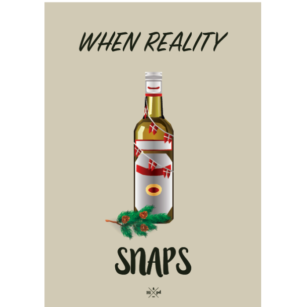 Citatplakat A5 Kort - When reality snaps