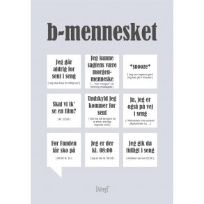 Dialgtplakat A5 Kort - B-mennesket