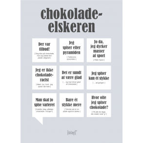 Dialgtplakat A5 Kort - Chokolade-elskeren