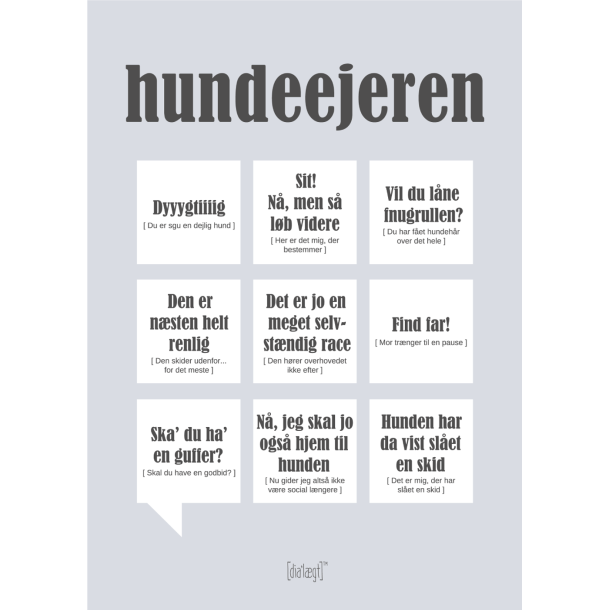 Dialgtplakat A5 Kort - Hundeejeren