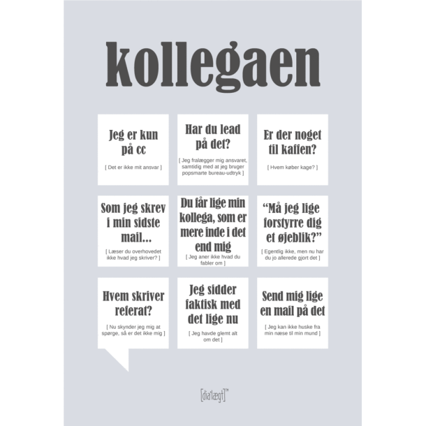 Dialgtplakat A5 Kort - Kollegaen