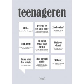 Dialgtplakat A5 Kort - Teenageren
