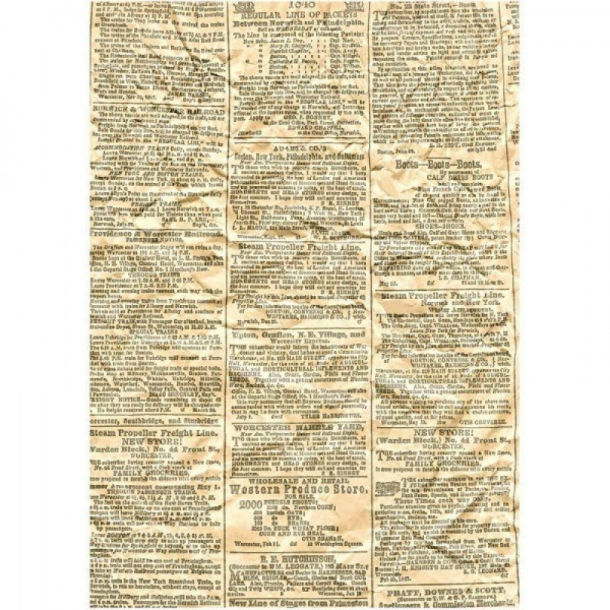 Designpapir 10 Ark - Old Newspaper
