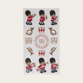 Juleklistermrker - Bamsegardere, trompeter og trommer