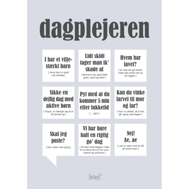 Dialgtplakat A5 Kort - Dagplejeren