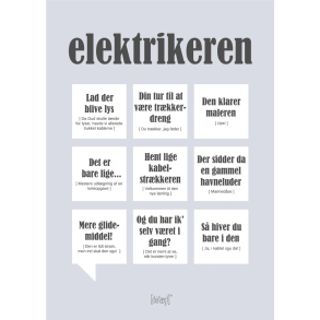Dialgtplakat A5 Kort - Elektrikeren