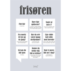 Dialgtplakat A5 Kort - Frisren