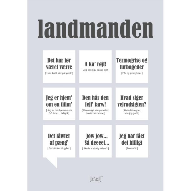 Dialgtplakat A5 Kort - Landmanden